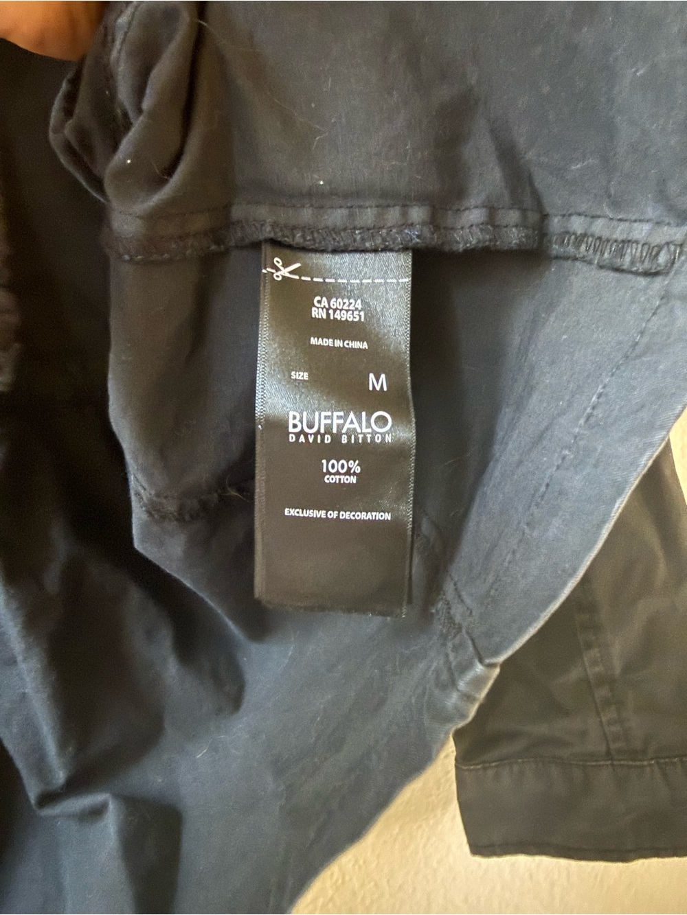 Buffalo David Bitton Black Cotton Safari Utility Jacket Medium - Picture 7 of 10